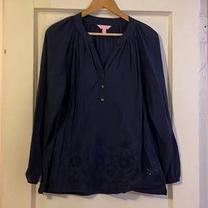 EUC Navy Lilly Pulitzer cotton Elsa
